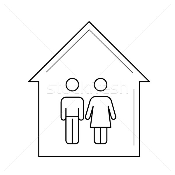 Family house line icon. Stock photo © RAStudio