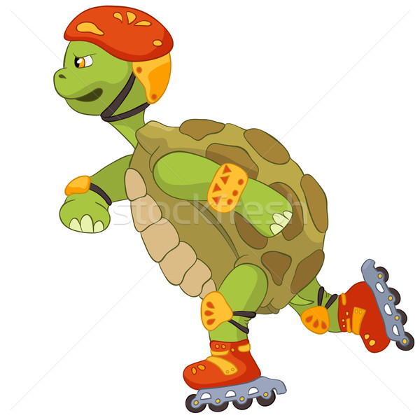 Funny Turtle. Roller. Stock photo © RAStudio