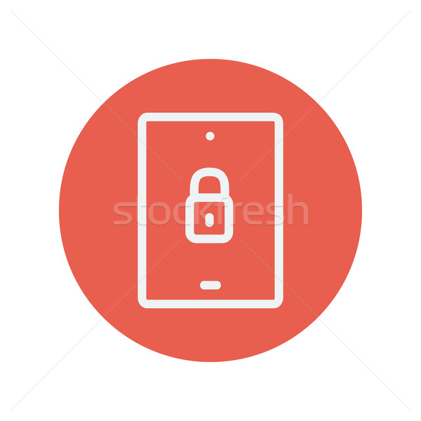 Smartphone locked thin line icon Stock photo © RAStudio