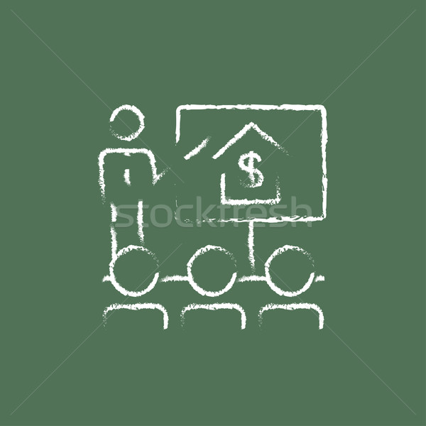 Real estate training icon drawn in chalk. Stock photo © RAStudio
