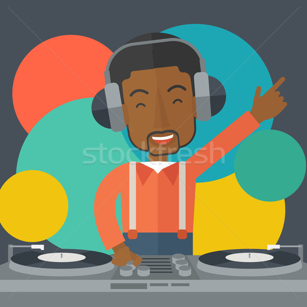 DJ with console. Stock photo © RAStudio