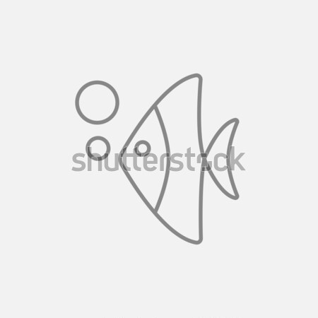 Fish under water line icon. Stock photo © RAStudio