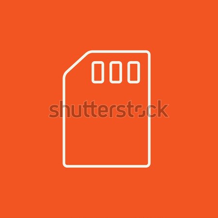 Sim card line icon. Stock photo © RAStudio