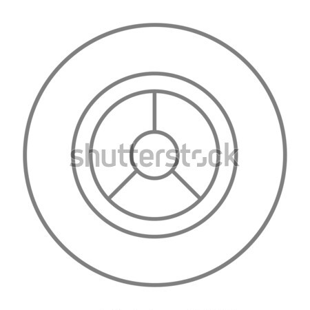 Kormánykerék vonal ikon háló mobil infografika Stock fotó © RAStudio