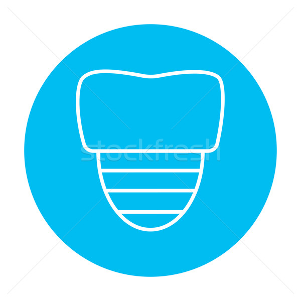 Zdjęcia stock: Zębów · implant · line · ikona · internetowych · komórkowych