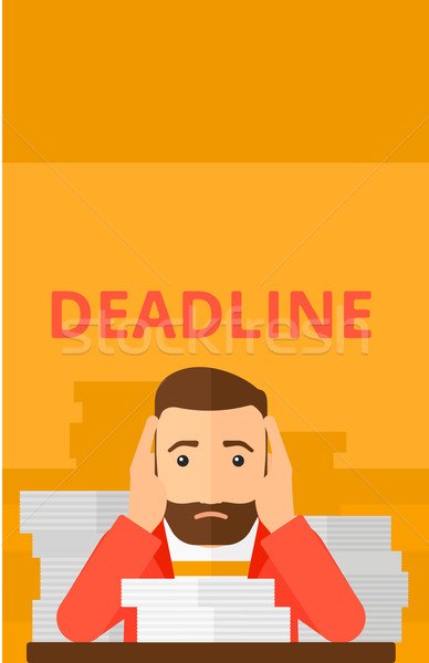 Man having problem with deadline. Stock photo © RAStudio