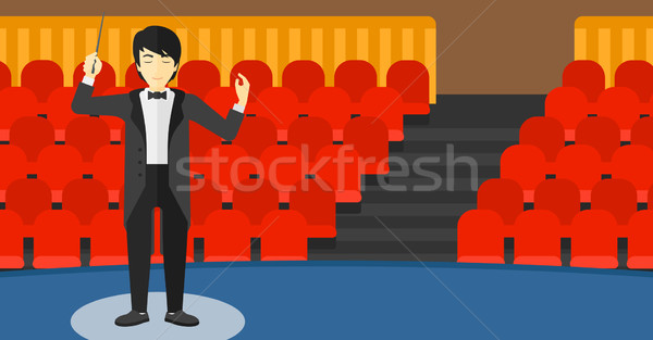 Conductor directing with baton. Stock photo © RAStudio