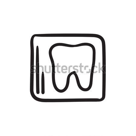 X-ray of tooth sketch icon. Stock photo © RAStudio