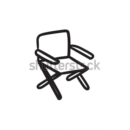 Folding chair sketch icon. Stock photo © RAStudio