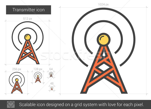 Transmitter line icon. Stock photo © RAStudio