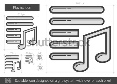 Playlist line icon. Stock photo © RAStudio