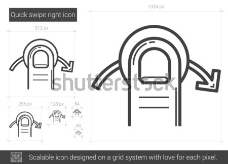 クイック 右 行 アイコン ベクトル 孤立した ストックフォト © RAStudio