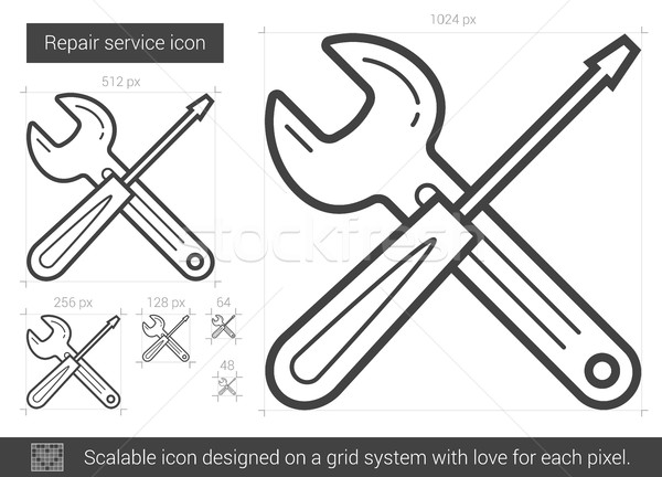 Repair service line icon. Stock photo © RAStudio