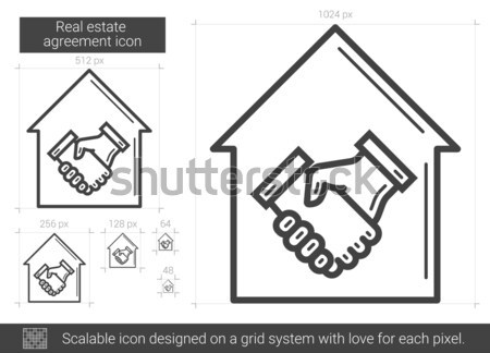 Stock photo: Real estate agreement line icon.