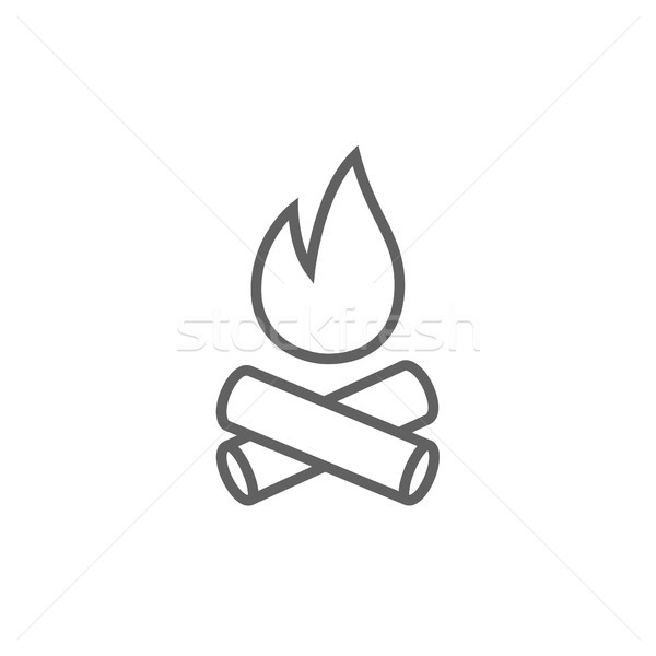 Campfire line icon. Stock photo © RAStudio