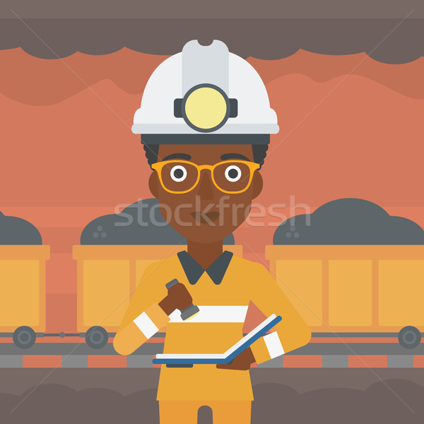 Foto stock: Documentos · mina · trabalhador · mineração