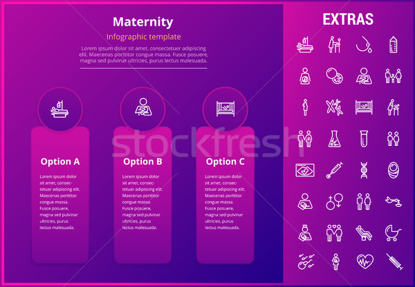 Maternità infografica modello elementi icone opzioni Foto d'archivio © RAStudio