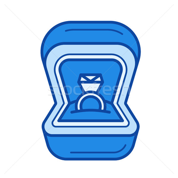 Engagement ring line icon. Stock photo © RAStudio