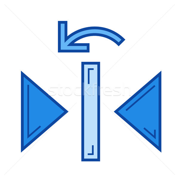 Undo reflect vertical line icon. Stock photo © RAStudio