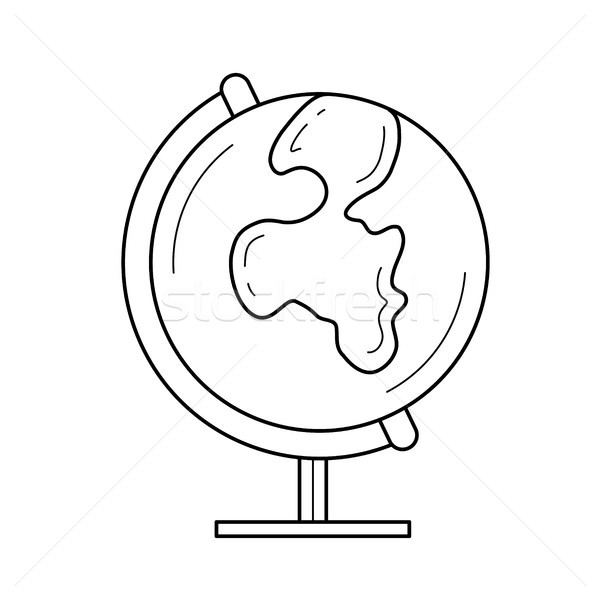 World globe vector line icon. Stock photo © RAStudio