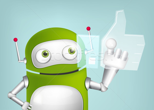 Verde robot ilustrare vector eps Imagine de stoc © RAStudio