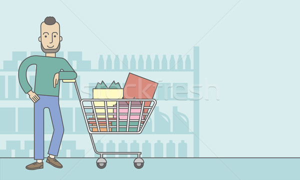 Customer with trolley. Stock photo © RAStudio