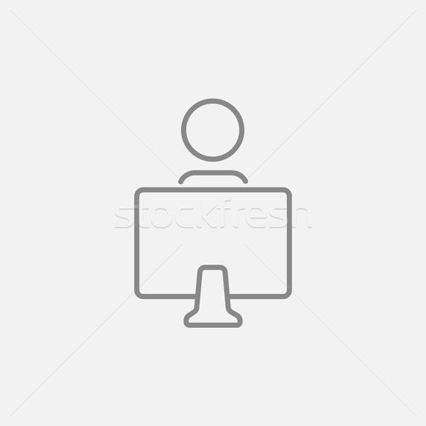 Online education line icon. Stock photo © RAStudio