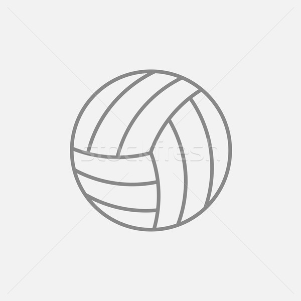 Volleybal bal lijn icon web mobiele Stockfoto © RAStudio