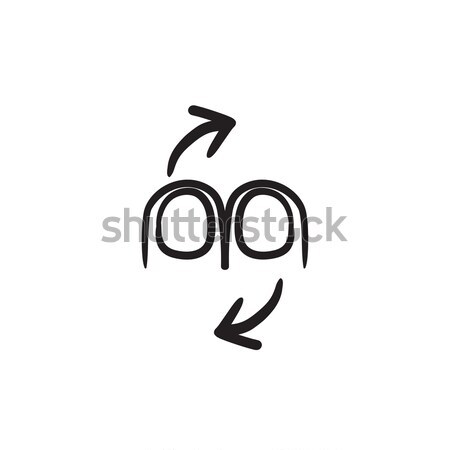 Two theatrical masks line icon. Stock photo © RAStudio