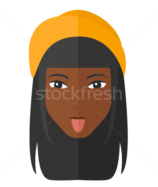Femme sur langue vecteur design illustration [[stock_photo]] © RAStudio