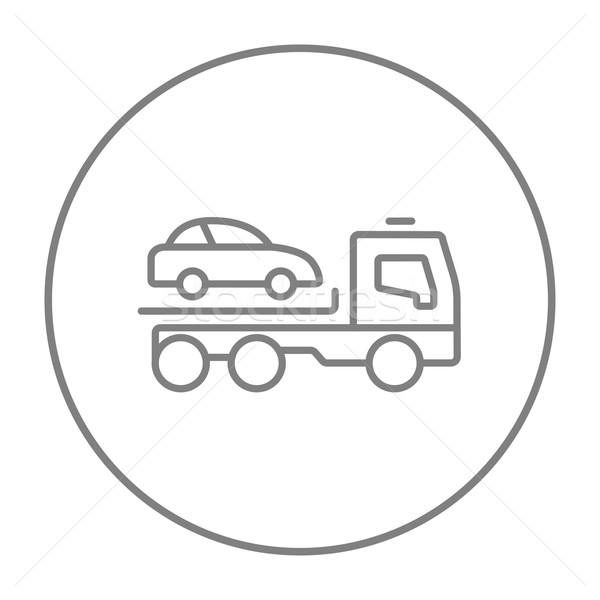Car towing truck line icon. Stock photo © RAStudio