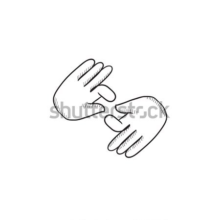 Finger language sketch icon. Stock photo © RAStudio