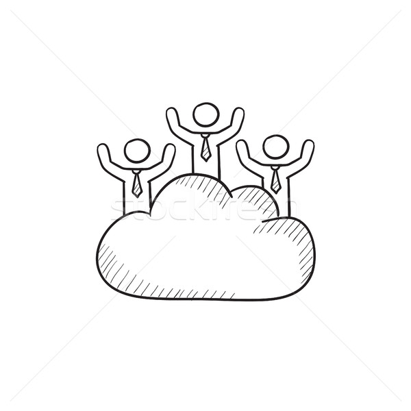 Cloud computing sketch icon. Stock photo © RAStudio