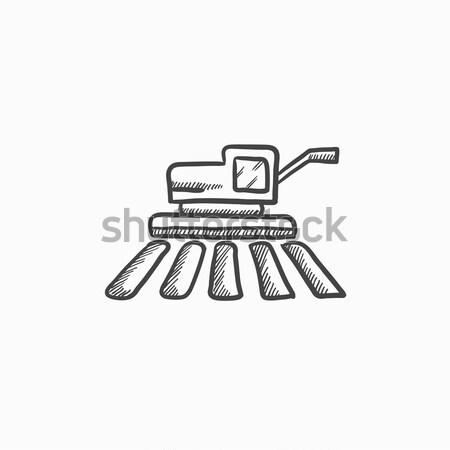 Combine harvester sketch icon. Stock photo © RAStudio