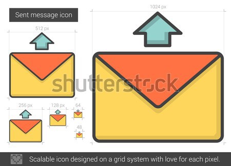 Send message line icon. Stock photo © RAStudio