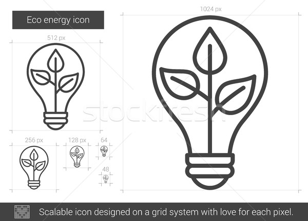 Eco energy line icon. Stock photo © RAStudio