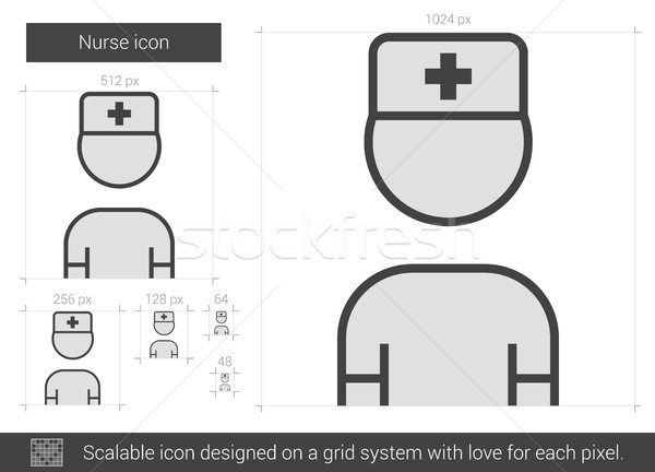 Nurse line icon. Stock photo © RAStudio