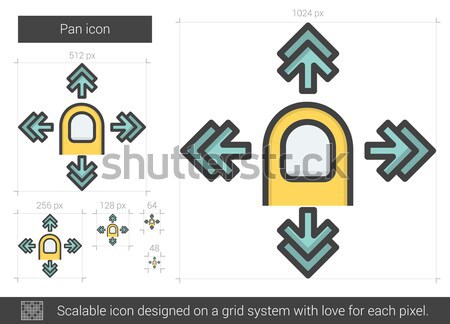 Foto stock: Zoom · fora · linha · ícone · vetor · isolado