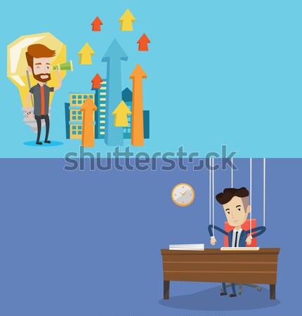 Two business banners with space for text. Stock photo © RAStudio