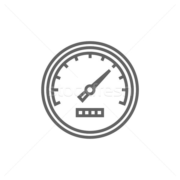 Snelheidsmeter lijn icon hoeken web mobiele Stockfoto © RAStudio