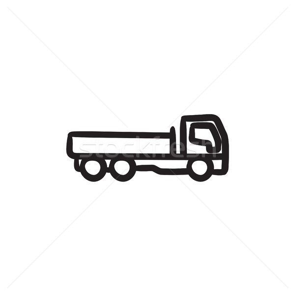 Dump truck sketch icon. Stock photo © RAStudio