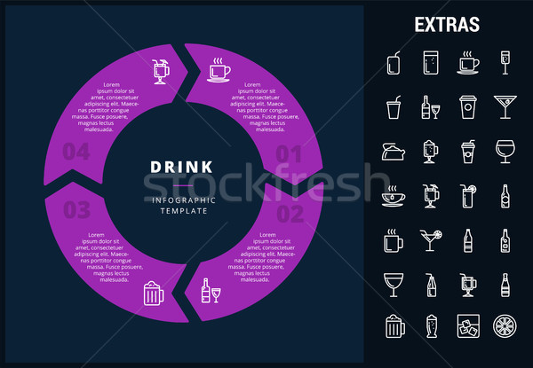 Drink infographic template, elements and icons. Stock photo © RAStudio