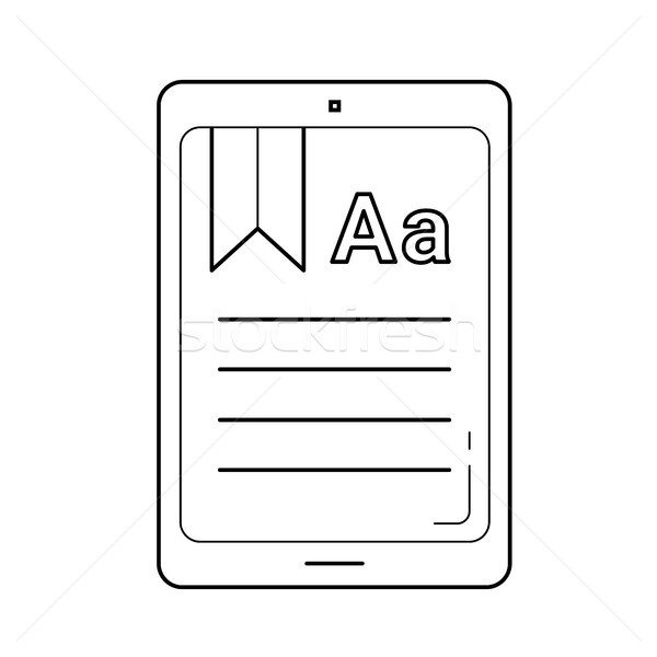 Ebook vector line icon. Stock photo © RAStudio