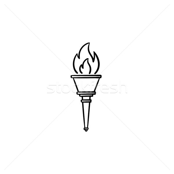 Lanterna schita mazgalitura icoană jocurile olimpice Imagine de stoc © RAStudio