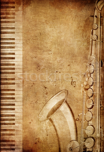 Papel velho textura retro música festa papel Foto stock © RAStudio