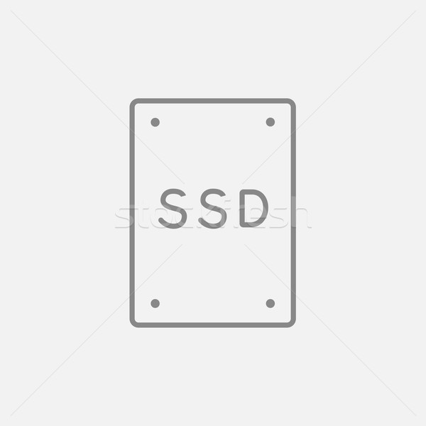 Solid state drive line icon. Stock photo © RAStudio