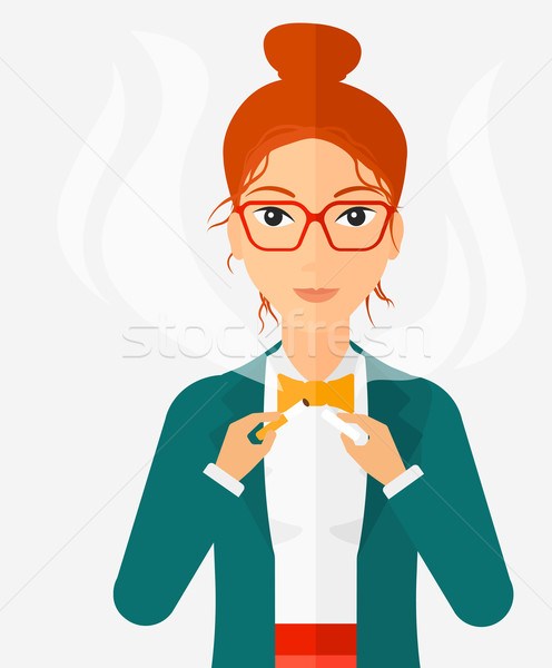 Woman quit smoking. Stock photo © RAStudio