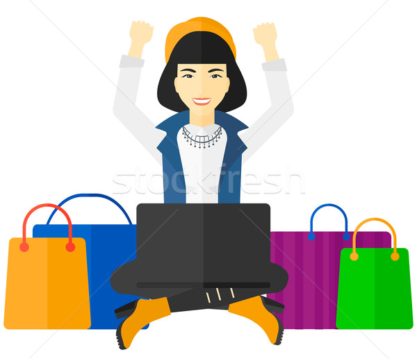 Woman making purchases online. Stock photo © RAStudio