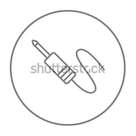 Jack cable line icon. Stock photo © RAStudio