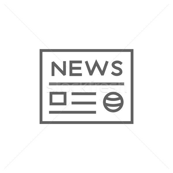 Newspaper line icon. Stock photo © RAStudio